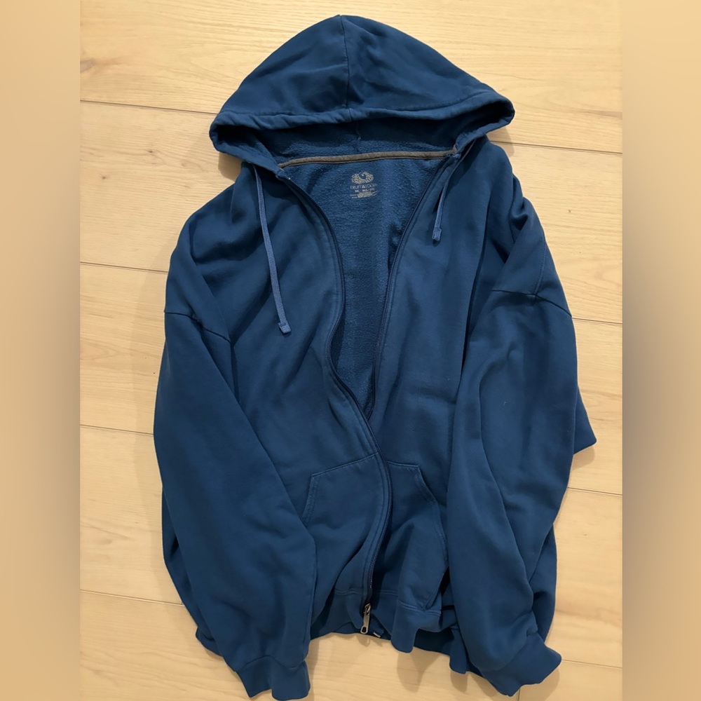 Blue zip up